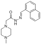 CAS 登录号：72606-48-5， 2-(4-甲基哌嗪-1-基)-N-(萘-1-基亚甲基氨基)乙酰胺