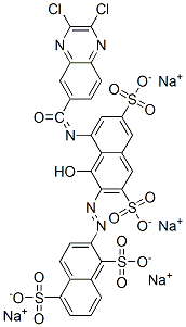 CAS#: 72639-31-7, Tetrasodium (3Z)-5-[(2,3-Dichloroquinoxaline-6-Carbonyl)Amino]-3-[(1,5-Disulfonatonaphthalen-2-Yl)Hydrazinylidene]-4-Oxonaphthalene-2,7-Disulfonate