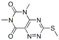 CAS 登录号：7271-94-5， 5,7-二甲基-3-(甲硫基)-嘧啶并[4,5-e]-1,2,4-三嗪-6,8(5H,7H)-二酮