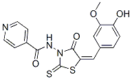 CAS#: 72732-39-9, N-[(5E)-5-[(4-Hydroxy-3-Methoxyphenyl)Methylidene]-4-Oxo-2-Sulfanylidene-1,3-Thiazolidin-3-Yl]Pyridine-4-Carboxamide