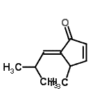 CAS 登录号：727429-99-4， (5E)-4-甲基-5-(2-甲基丙亚基)-2-环戊烯-1-酮