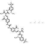 CAS#: 72749-83-8, Tetrasodium 3,3'-(carbonyldiimino)bis[6-({1-[(2-methoxy-5-sulfonatophenyl)amino]-1,3-dioxo-2-butanyl}diazenyl)benzoate]