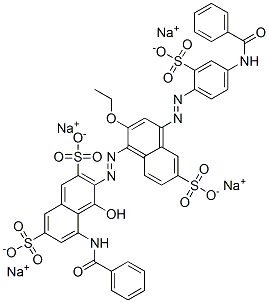 CAS#: 72749-84-9, Tetrasodium 5-(Benzoylamino)-3-[[4-[[4-(Benzoylamino)-2-Sulphonatophenyl]Azo]-2-Ethoxy-6-Sulphonato-1-Naphthyl]Azo]-4-Hydroxynaphthalene-2,7-Disulphonate