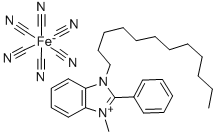 CAS#: 7276-58-6, 1-Methyl-2-Phenyl-3-Dodecylbenzimidazolinium Ferrocyanide