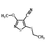 CAS#: 727685-39-4, 5-(Ethylsulfanyl)-3-methoxy-1,2-thiazole-4-carbonitrile