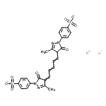 CAS#: 72796-93-1, Dipotassium 4-(3-methyl-4-{5-[3-methyl-5-oxo-1-(4-sulfonatophenyl)-4,5-dihydro-1H-pyrazol-4-yl]-2,4-pentadien-1-ylidene}-5-oxo-4,5-dihydro-1H-pyrazol-1-yl)benzenesulfonate