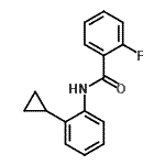 CAS 登录号：728030-86-2， N-(2-环丙基苯基)-2-氟苯甲酰胺