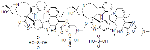 CAS#: 7281-31-4, 4-Deacetylvincaleukoblastine 4-(N,N-dimethylglycinate) (ester) sulfate (2:3) (salt)