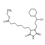 CAS#: 72814-29-0, Ethyl 7-[3-(3-cyclohexyl-3-hydroxypropyl)-2,5-dioxo-4-imidazolidinyl]heptanoate