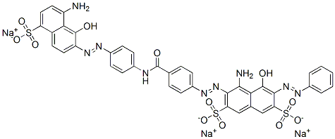 CAS#: 72829-11-9, Trisodium (6Z)-4-Amino-3-[4-[[4-[(2Z)-2-(8-Amino-1-Oxo-5-Sulfonatonaphthalen-2-Ylidene)Hydrazinyl]Phenyl]Carbamoyl]Phenyl]Diazenyl-5-Oxo-6-(Phenylhydrazinylidene)Naphthalene-2,7-Disulfonate