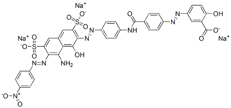 CAS#: 72829-14-2, Trisodium (3Z)-3-[[4-[[4-[(2Z)-2-[8-Amino-7-(4-Nitrophenyl)Diazenyl-1-Oxo-3,6-Disulfonatonaphthalen-2-Ylidene]Hydrazinyl]Phenyl]Carbamoyl]Phenyl]Hydrazinylidene]-6-Oxocyclohexa-1,4-Diene-1-Carboxylate