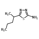 CAS 登录号：72836-32-9， 5-(2-戊烷基)-1,3,4-噻二唑-2-胺