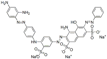 CAS#: 72906-15-1, Trisodium 4-Amino-3-[[4-[[4-[(2,4-Diaminophenyl)Azo]Phenyl]Amino]-3-Sulphonatophenyl]Azo]-5-Hydroxy-6-(Phenylazo)Naphthalene-2,7-Disulphonate