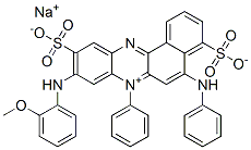 CAS 登录号：72968-77-5， 9-[(2-甲氧基苯基)氨基]-7-苯基-5-(苯基氨基)苯并[J]吩嗪-7-鎓-4,10-二磺酸钠