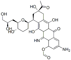 CAS 登录号：72983-78-9， (1S,3S)-3-乙酰基-11-氨基-1-[(2R,4S,5S,6S)-4-氨基-5-羟基-6-甲基四氢吡喃-2-基]氧基-3,6-二羟基-10-甲氧基-2,4-二氢-1H-并四苯-5,12-二酮盐酸盐