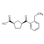 CAS#: 732252-49-2, (1R,3S)-3-(2-Ethylbenzoyl)cyclopentanecarboxylic acid