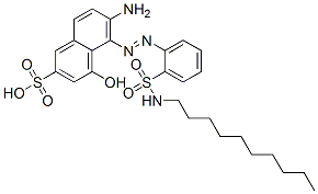 CAS#: 73287-51-1, 5-[2-[2-(Decylsulfamoyl)Phenyl]Hydrazinyl]-6-Imino-4-Oxonaphthalene-2-Sulfonic Acid