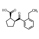 CAS#: 733740-11-9, (1R,2S)-2-(2-Ethylbenzoyl)cyclopentanecarboxylic acid