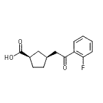 CAS#: 733740-41-5, (1R,3S)-3-[2-(2-Fluorophenyl)-2-oxoethyl]cyclopentanecarboxylic acid