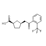 CAS#: 733740-45-9, (1R,3S)-3-{2-Oxo-2-[2-(trifluoromethyl)phenyl]ethyl}cyclopentanecarboxylic acid