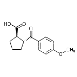 CAS#: 733740-84-6, (1R,2R)-2-(4-Methoxybenzoyl)cyclopentanecarboxylic acid