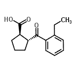 CAS 登录号：733740-93-7， (1R,2R)-2-(2-乙基苯甲酰)环戊烷羧酸