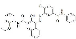 CAS 登录号：73384-84-6， N-(2-乙氧基苯基)-3-羟基-4-[2-甲氧基-5-(苯基氨基甲酰)苯基偶氮]-2-萘甲酰胺