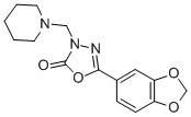 CAS 登录号:73484-52-3, 5-(1,3-苯并二氧戊环-5-基)-3-(哌啶-1-基甲基)-1,3,4-恶二唑-2-酮