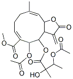 CAS#: 73488-90-1, 5-(Acetyloxy)-4-[3-(Acetyloxy)-2-Hydroxy-2-Methyl-1-Oxobutoxy]-2,3,3a,4,5,8,9,11a-Octahydro-10-Methyl-3-Methylene-2-Oxo-Cyclodeca[b]Furan-6-carboxylic Acid Methyl Ester