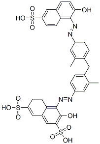 CAS 登录号：73507-52-5， (4Z)-4-[[3-甲基-4-[[2-甲基-4-[(2Z)-2-(2-氧代-6-磺基萘-1-亚基)肼基]苯基]甲基]苯基]亚肼基]-3-氧代萘-2,7-二磺酸