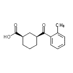 CAS 登录号：735269-68-8， (1R,3S)-3-(2-甲基苯甲酰)环己烷羧酸