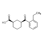 CAS 登录号：735269-76-8， (1R,3S)-3-(2-乙基苯甲酰)环己烷羧酸