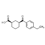 CAS#: 735269-77-9, (1R,3S)-3-(4-Ethylbenzoyl)cyclohexanecarboxylic acid