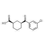 CAS#: 735269-78-0, (1R,3S)-3-(3-Chlorobenzoyl)cyclohexanecarboxylic acid