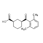 CAS#: 735269-85-9, (1R,3S)-3-(2,6-Dimethylbenzoyl)cyclohexanecarboxylic acid