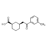 CAS#: 735275-06-6, (1R,3S)-3-[2-(3-Methylphenyl)-2-oxoethyl]cyclohexanecarboxylic acid