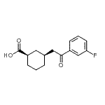 CAS#: 735275-18-0, (1R,3S)-3-[2-(3-Fluorophenyl)-2-oxoethyl]cyclohexanecarboxylic acid