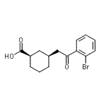 CAS#: 735275-20-4, (1R,3S)-3-[2-(2-Bromophenyl)-2-oxoethyl]cyclohexanecarboxylic acid