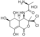 CAS#: 73543-68-7, N-[(3S,4S,4aS,5S,6S)-3-(Dichloromethyl)-1,5,6-Trihydroxy-3-Methyl-8-Oxo-4a,5,6,7-Tetrahydro-4H-Isochromen-4-Yl]-2-Aminopropanamide Hydrochloride