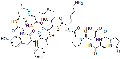 CAS#: 73572-30-2, (3S)-4-[(2S)-2-[[(2S)-6-Amino-1-[[(2S,3R)-1-[[(2S)-1-[[(2S)-1-[[2-[[(2S)-1-[[(2S)-1-Amino-4-Methylsulfanyl-1-Oxobutan-2-Yl]Amino]-4-Methyl-1-Oxopentan-2-Yl]Amino]-2-Oxoethyl]Amino]-3-(4-Hydroxyphenyl)-1-Oxopropan-2-Yl]Amino]-1-Oxo-3-Phenylpropan-2-Yl]Amino]-3-Hydroxy-1-Oxobutan-2-Yl]Amino]-1-Oxohexan-2-Yl]Carbamoyl]Pyrrolidin-1-Yl]-4-Oxo-3-[[(2S)-2-[[(2S)-5-Oxopyrrolidine-2-Carbonyl]Amino]Propanoyl]Amino]Butanoic Acid