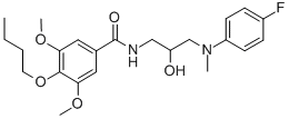 CAS#: 73584-26-6, 4-Butoxy-N-[3-[(4-Fluorophenyl)-Methylamino]-2-Hydroxypropyl]-3,5-Dimethoxybenzamide