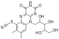 CAS 登录号：73647-56-0， 7,8-二甲基-10-(2,3,4,5-四羟基戊基)-6-硫氰酸基苯并[g]蝶啶-2,4-二酮