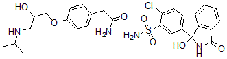 CAS#: 73677-19-7, 2-Chloro-5-(1-Hydroxy-3-Oxo-2H-Isoindol-1-Yl)Benzenesulfonamide; 2-[4-[2-Hydroxy-3-(Propan-2-Ylamino)Propoxy]Phenyl]Acetamide
