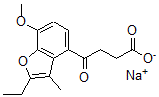 CAS 登录号:73698-61-0, 4-(2-乙基-7-甲氧基-3-甲基-1-苯并呋喃-4-基)-4-氧代丁酸钠