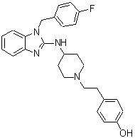 CAS#: 73736-50-2, 4-(2-(4-((1-((4-Fluorophenyl)Methyl)-1H-Benzimidazol-2-Yl)Amino)-1-Piperidinyl)Ethyl)-Phenol