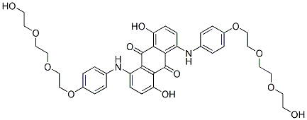 CAS 登录号：7376-52-5， 1,5-二羟基-4,8-二[[4-[2-[2-(2-羟基乙氧基)乙氧基]乙氧基]苯基]氨基]-9,10-蒽醌