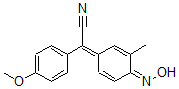 CAS#: 73806-34-5, alpha-(4-Hydroxyimino-3-Methyl-2,5-Cyclohexadien-1-Ylidene)-4-Methoxybenzeneacetonitrile