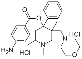CAS#: 73816-93-0, 5-Morpholinomethyl-4-Phenyl-1,2,5-Trimethyl-4-Piperidinol p-Aminobenzoate Dihydrochloride