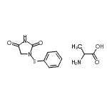CAS#: 7390-20-7, Alanine - 1-(phenylsulfanyl)-2,4-imidazolidinedione (1:1)