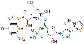 CAS 登录号：73962-09-1， 1,N(6)-乙烯桥-2-氮杂腺苷鸟苷3'-磷酰二酯